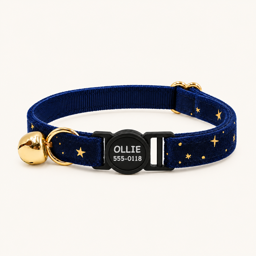 Personalized Breakaway Velvet Cat Collar