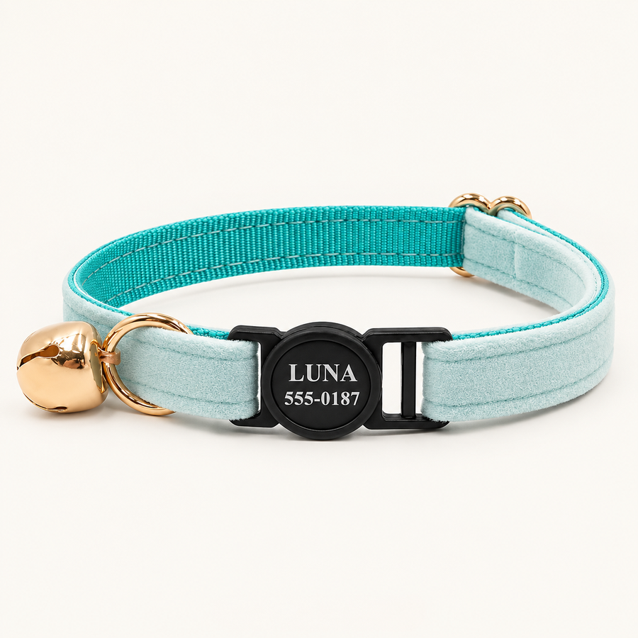 Personalized Breakaway Velvet Cat Collar