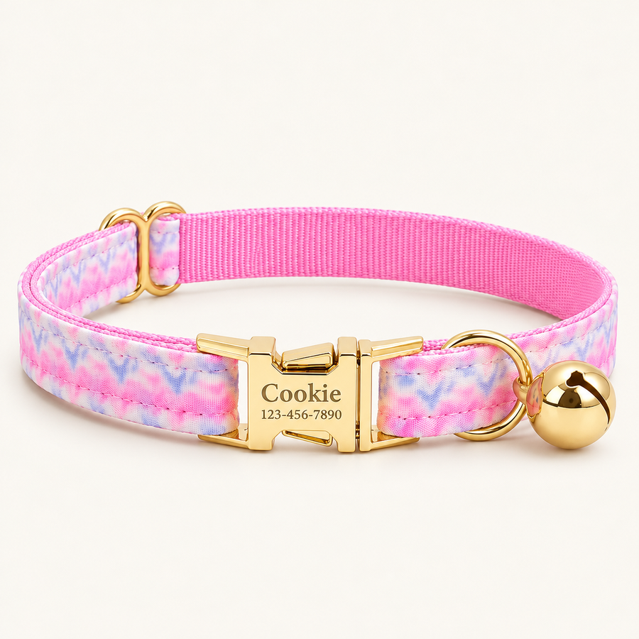 Personalized Pastel Galaxy Cat Collar