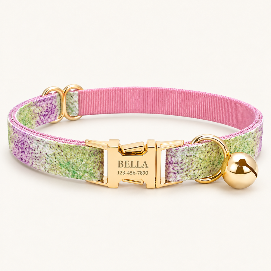 Personalized Pastel Galaxy Cat Collar