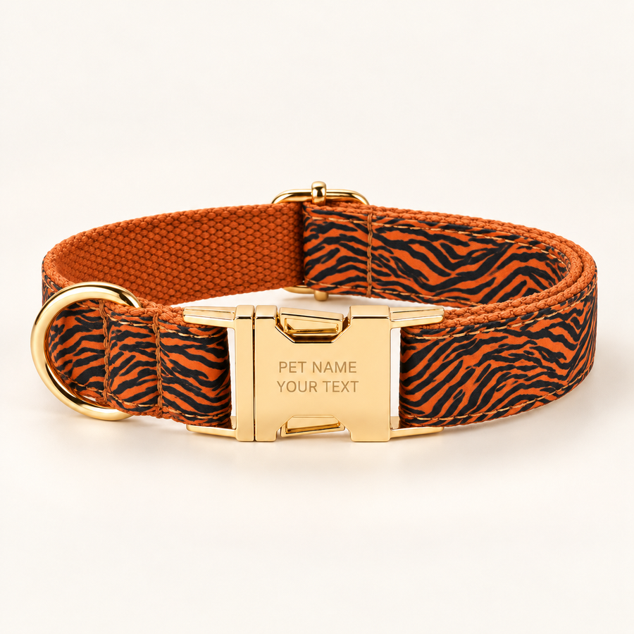 Personalized Animal Print Dog Collar