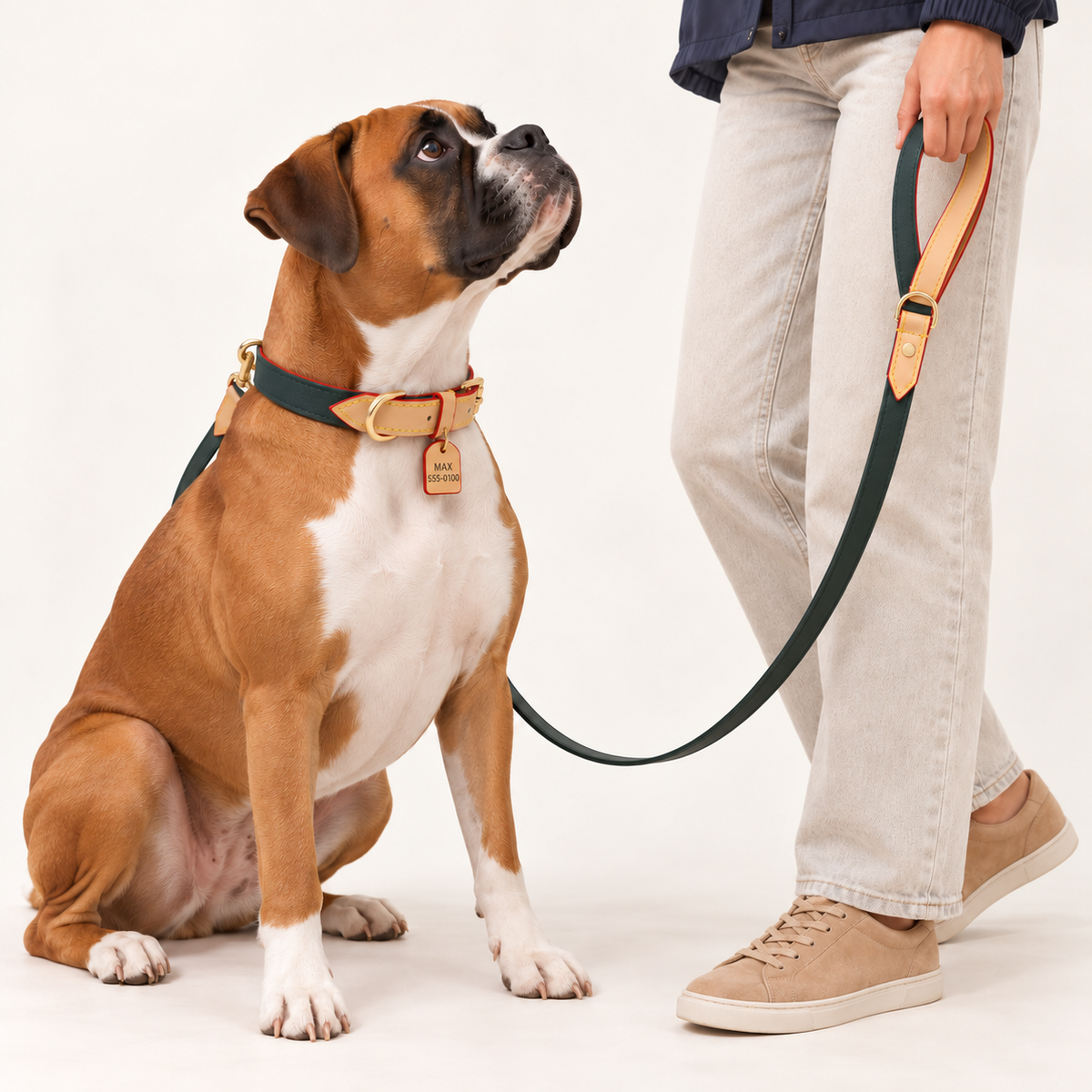 RacingGreen | gallery-07 | HumanPetStudio | Pawture leather dog collar