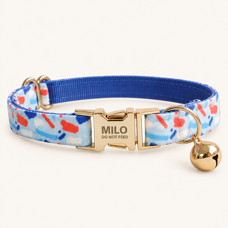 Personalized Artful Prints Cat Collar