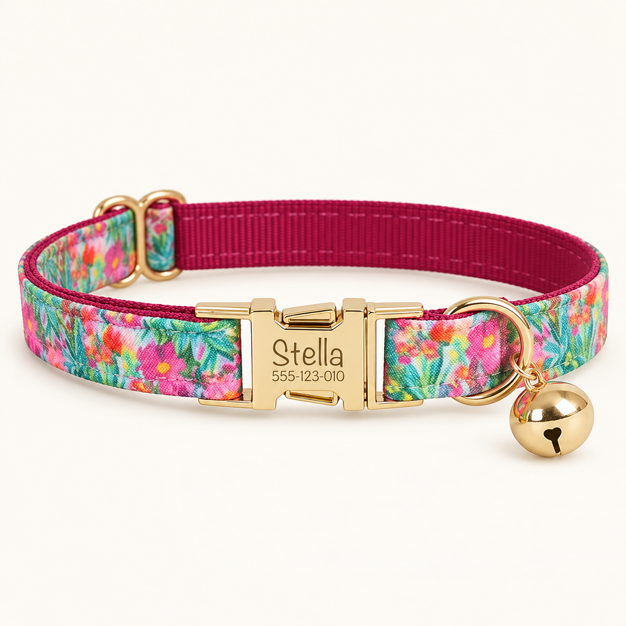Personalized Artful Prints Cat Collar