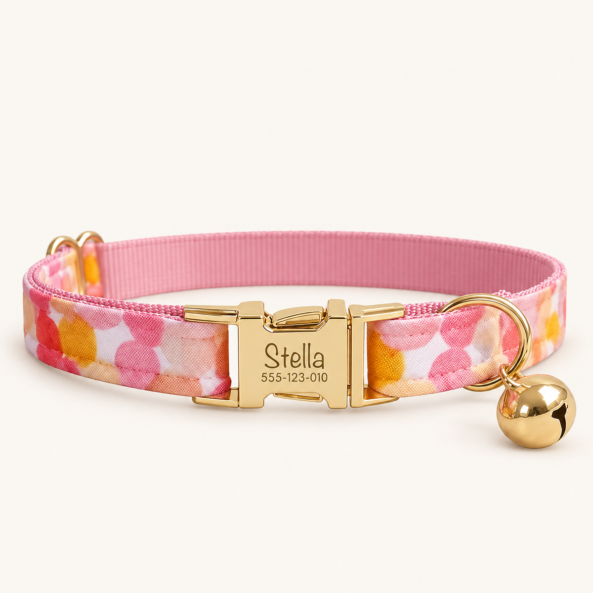 PinkBubble personalized cat collar