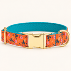 Pawture CherryPear artful dog collar, flat view