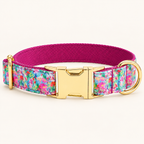 Pawture ColorGarden artful dog collar, flat view