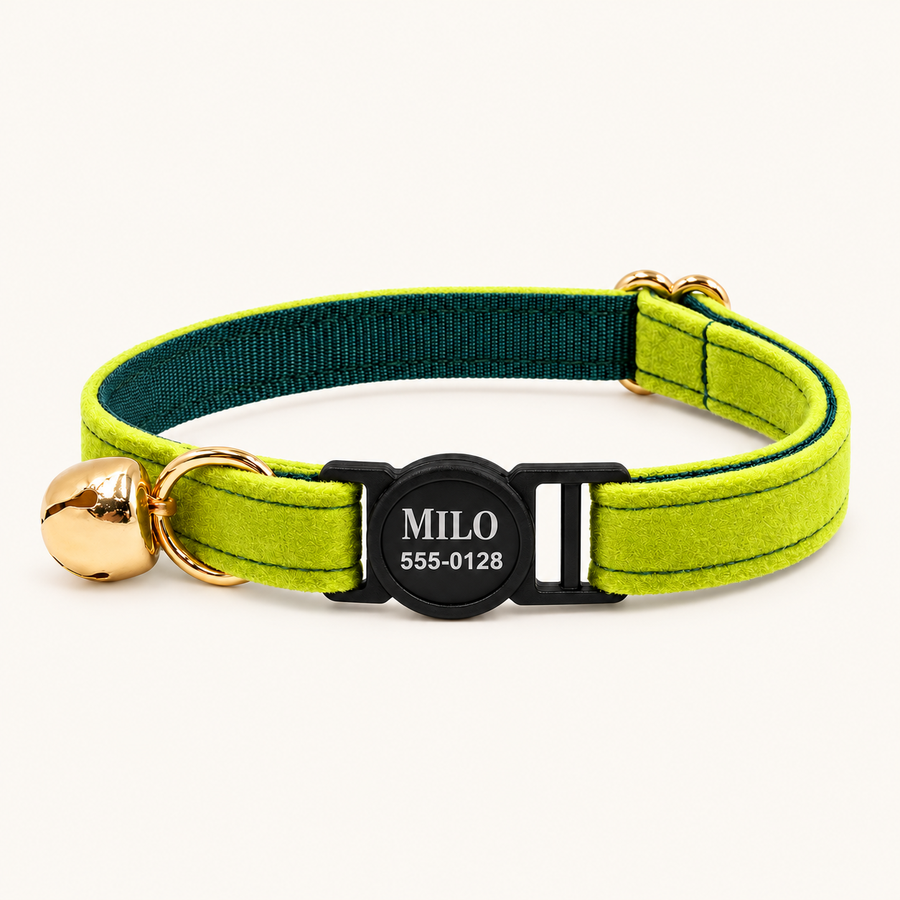 Personalized Breakaway Velvet Cat Collar