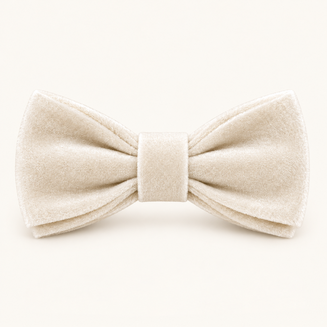 CreamWhite matching bow