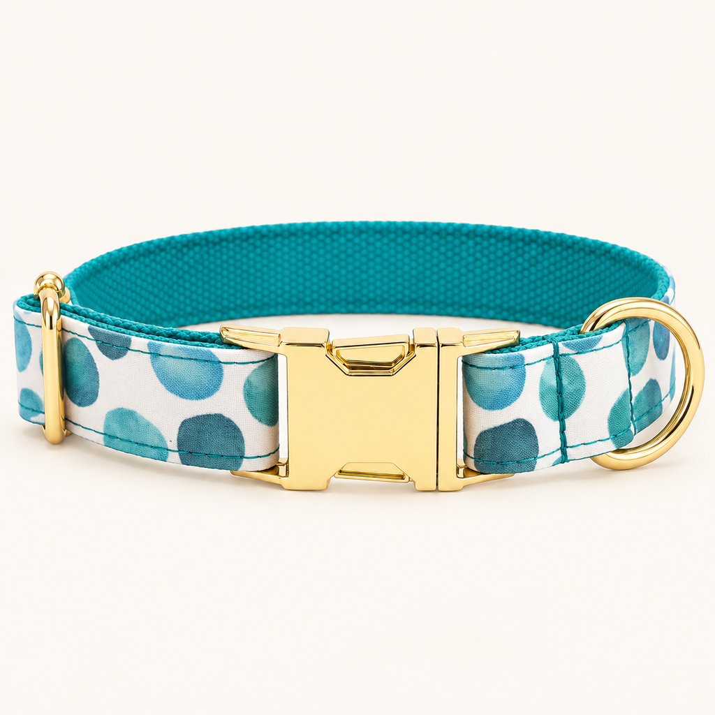 MintFoam personalized dog collar, horizontal flat product view