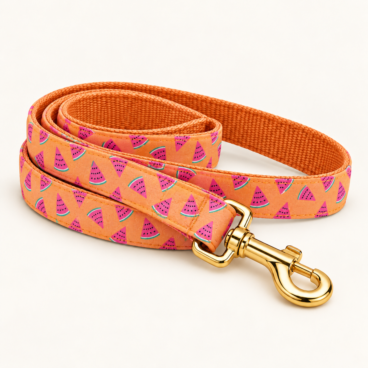 WatermelonOrange matching leash
