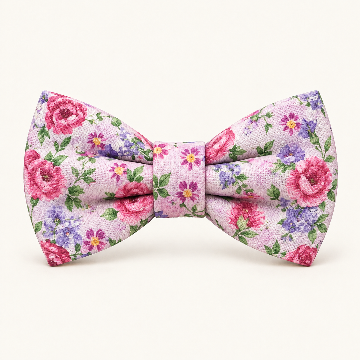 Purple Floral matching bow