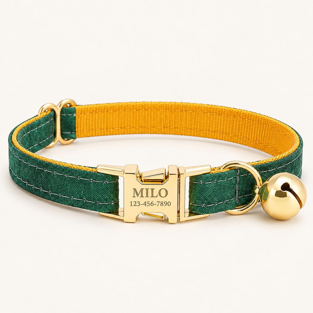 Personalized Pastel Galaxy Cat Collar in AuroraMeadow, flat product view.