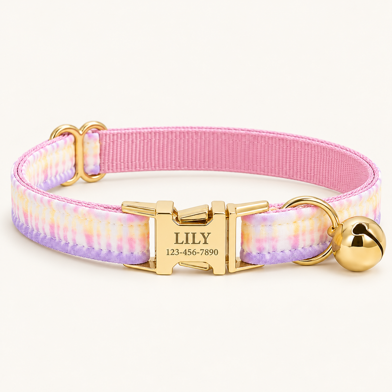 Personalized Pastel Galaxy Cat Collar