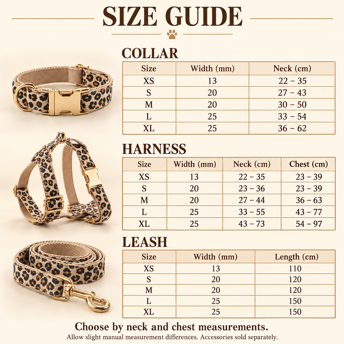 Pawture animal gallery06 Shared collar harness leash size guide