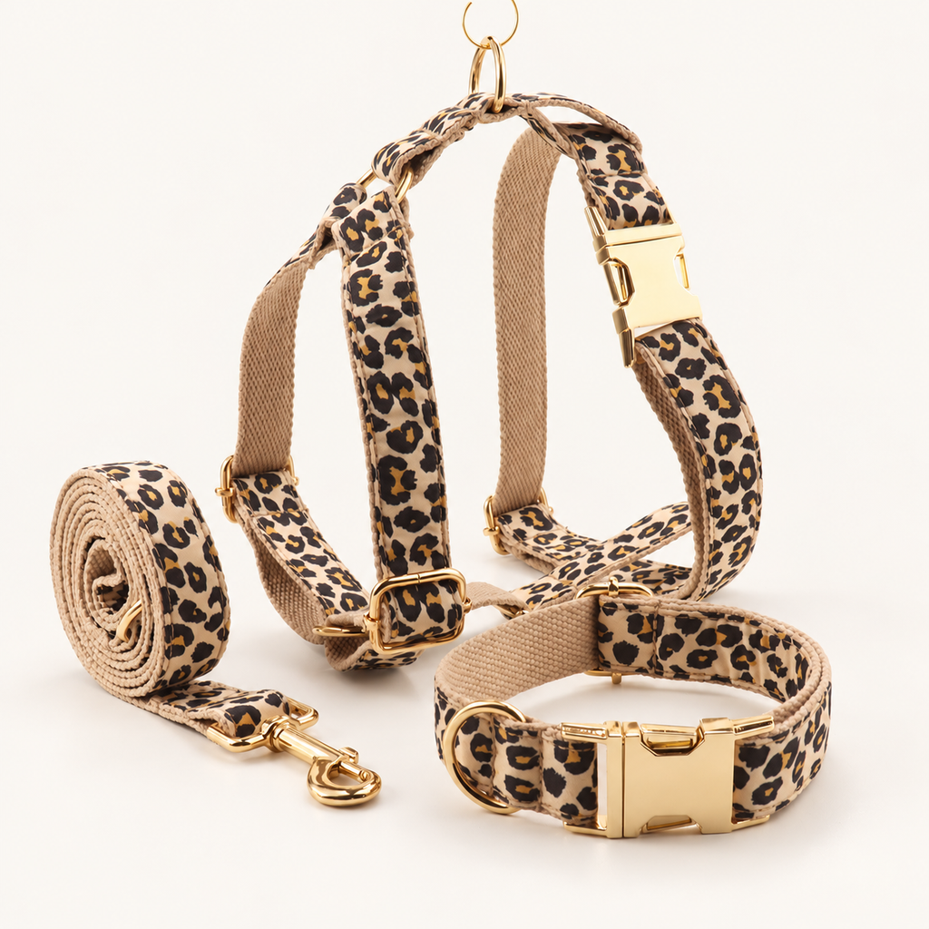 Pawture animal gallery08 LeopardLuxe original matching set arrangement, warm ivory studio