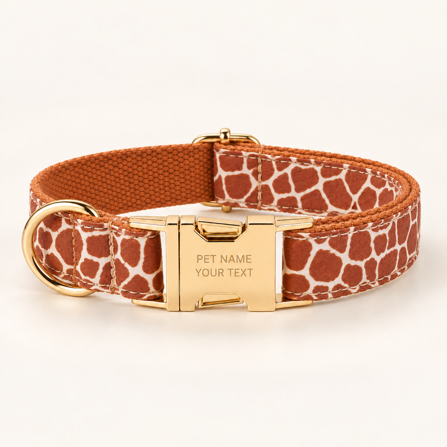 Personalized Animal Print Dog Collar