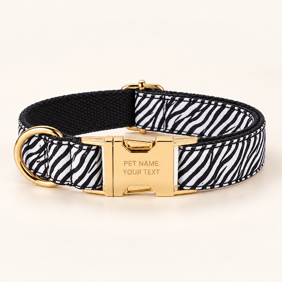 Personalized Animal Print Dog Collar