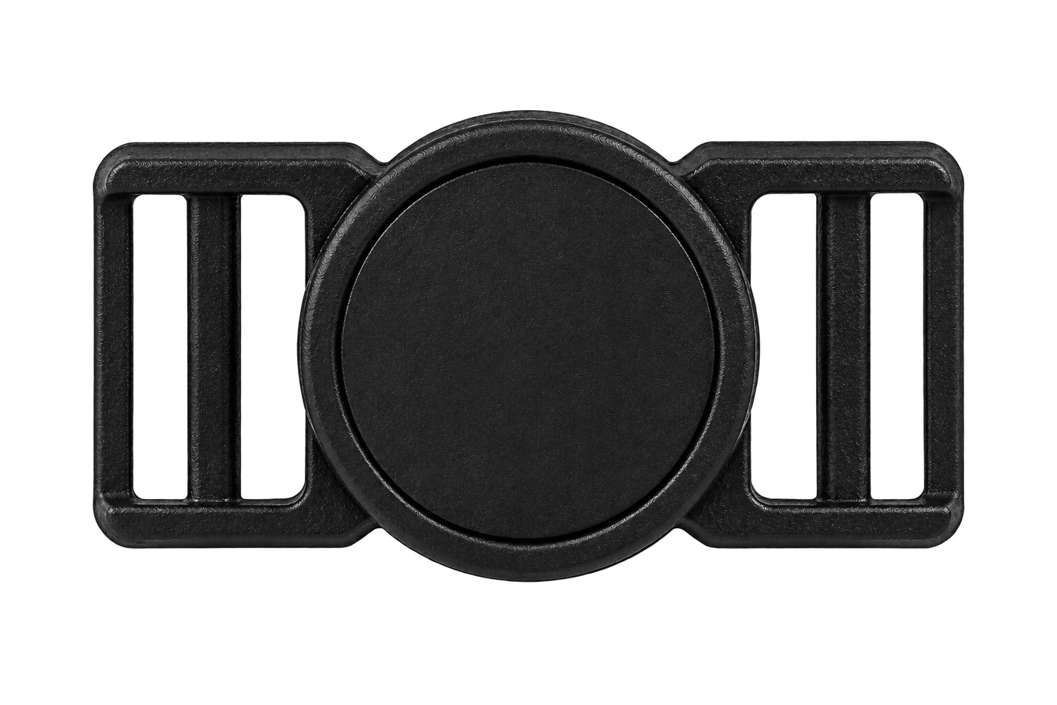 Actual black round breakaway buckle