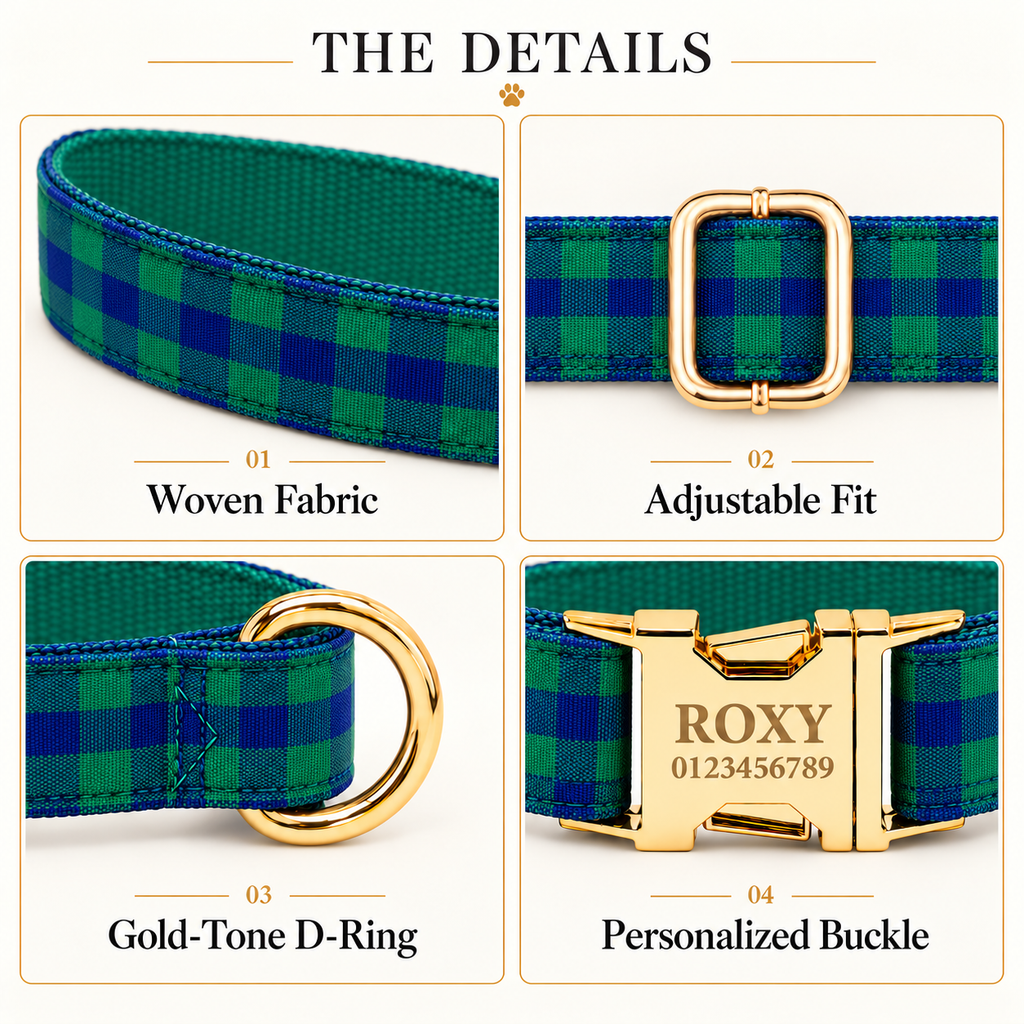 Pawture Classic Plaid BlueAndGreenPlaid 03-details