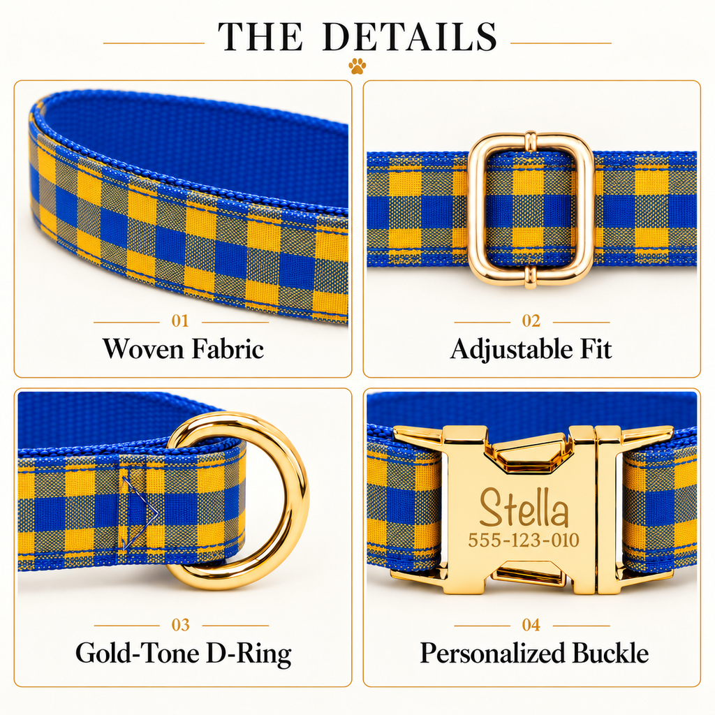 Pawture Classic Plaid BlueAndYellowPlaid 03-details