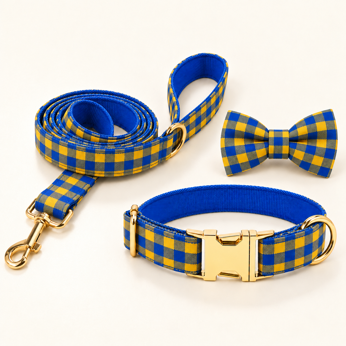 Pawture Classic Plaid BlueAndYellowPlaid 07-accessory-set