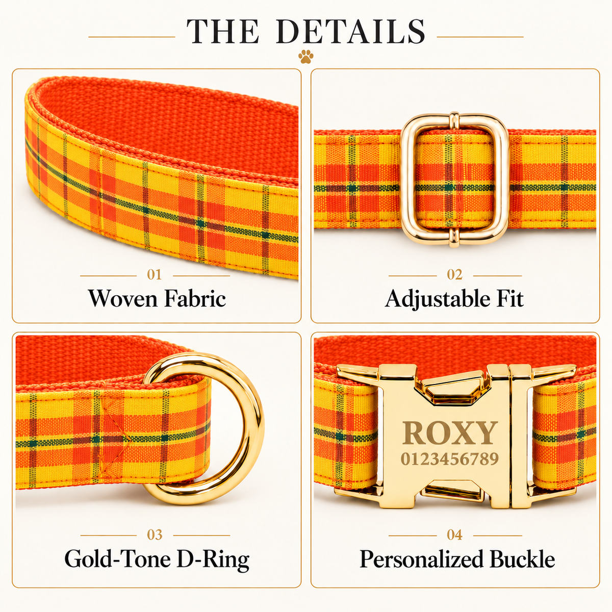 Pawture Classic Plaid CheeseYellowPlaid 03-details