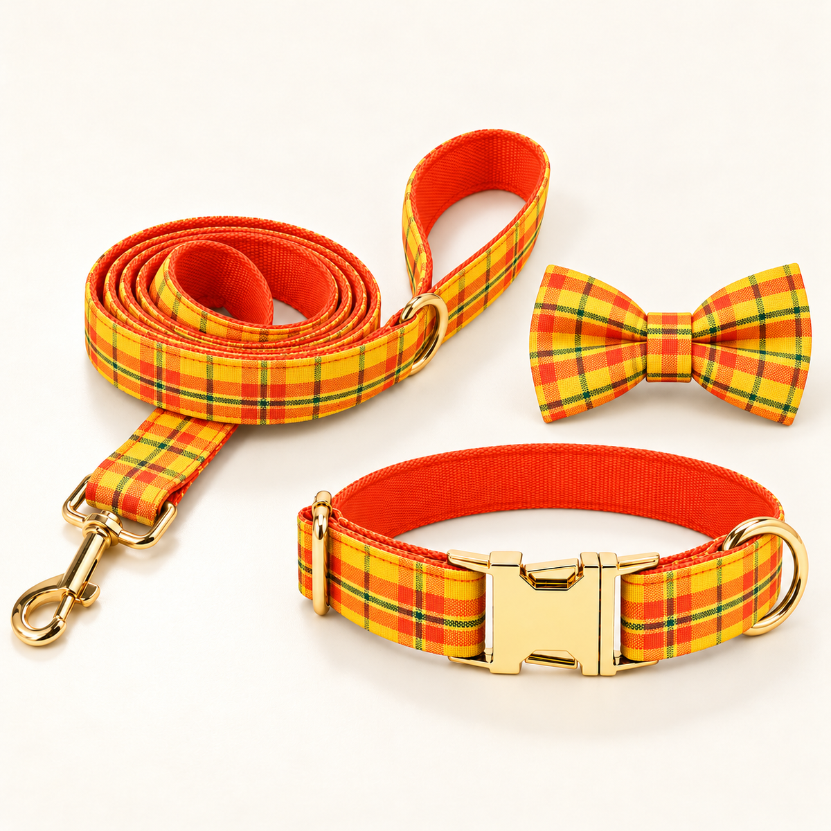 Pawture Classic Plaid CheeseYellowPlaid 07-accessory-set