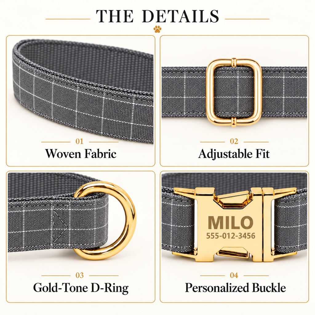 Pawture Classic Plaid GraySuit 03-details