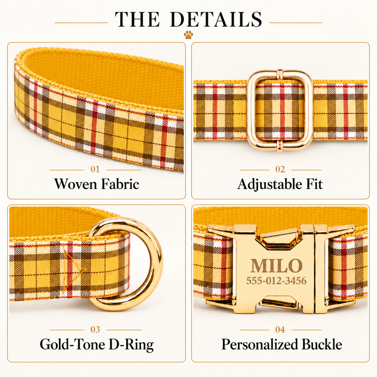 Pawture Classic Plaid LemonYellowPlaid 03-details