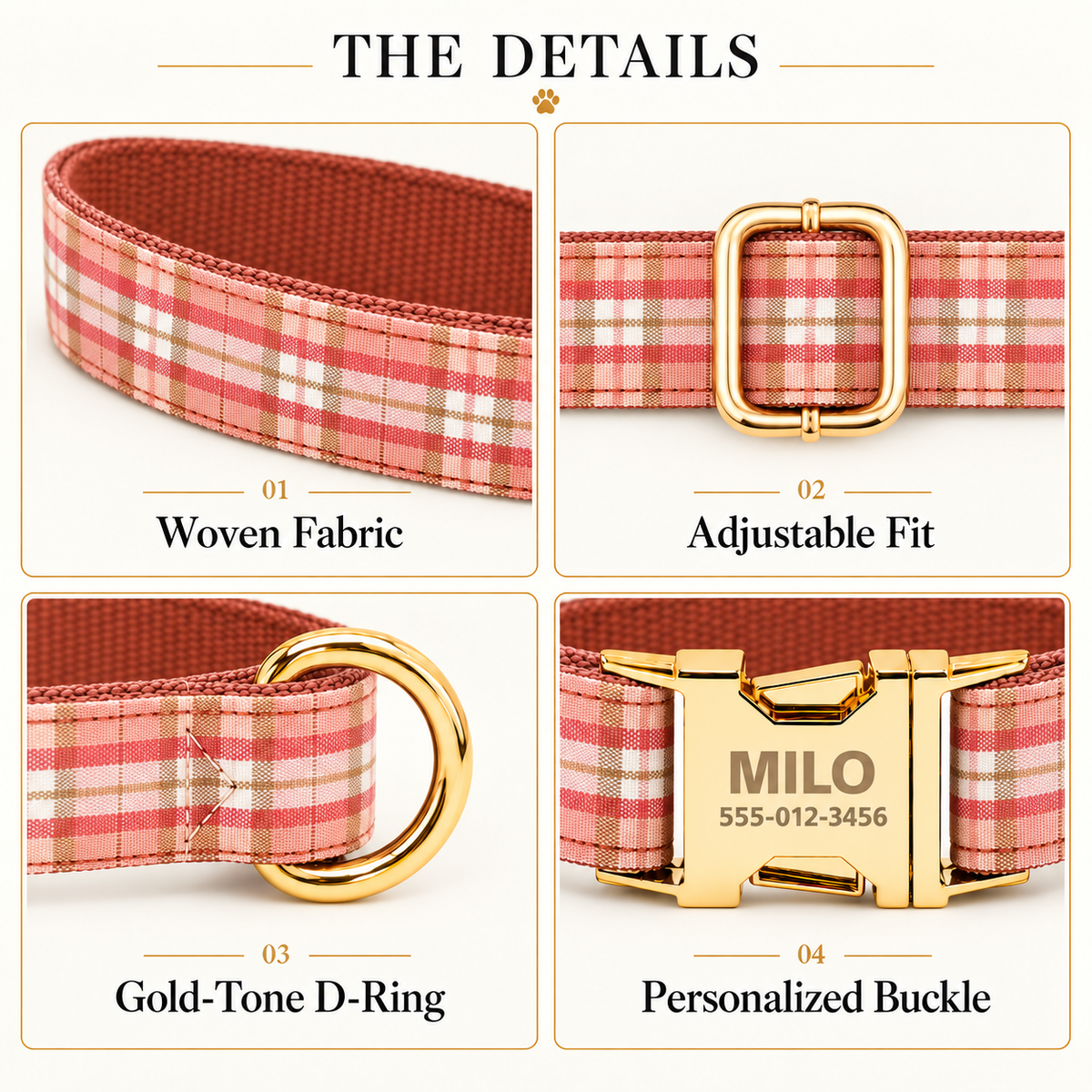 Pawture Classic Plaid OrangePlaid 03-details