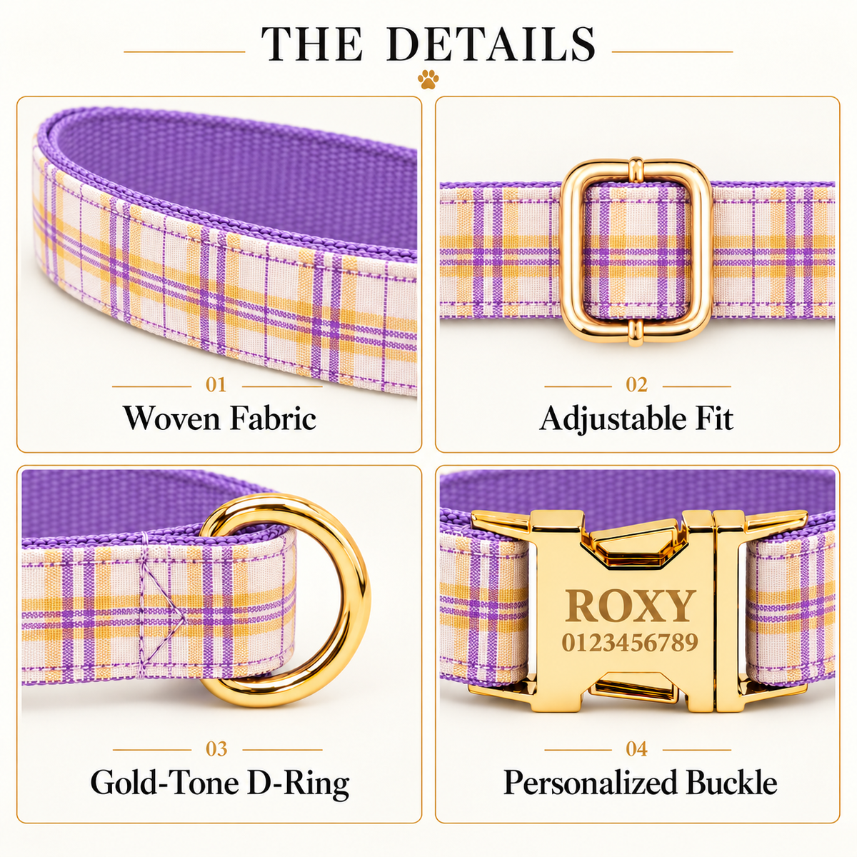 Pawture Classic Plaid PurplePlaid 03-details