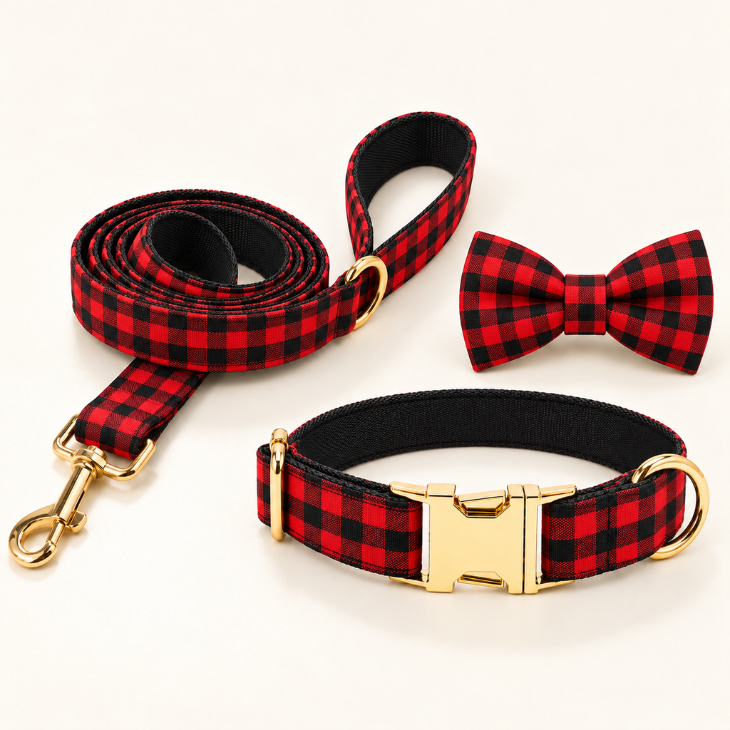 Pawture Classic Plaid RedAndBlackPlaid 07-accessory-set