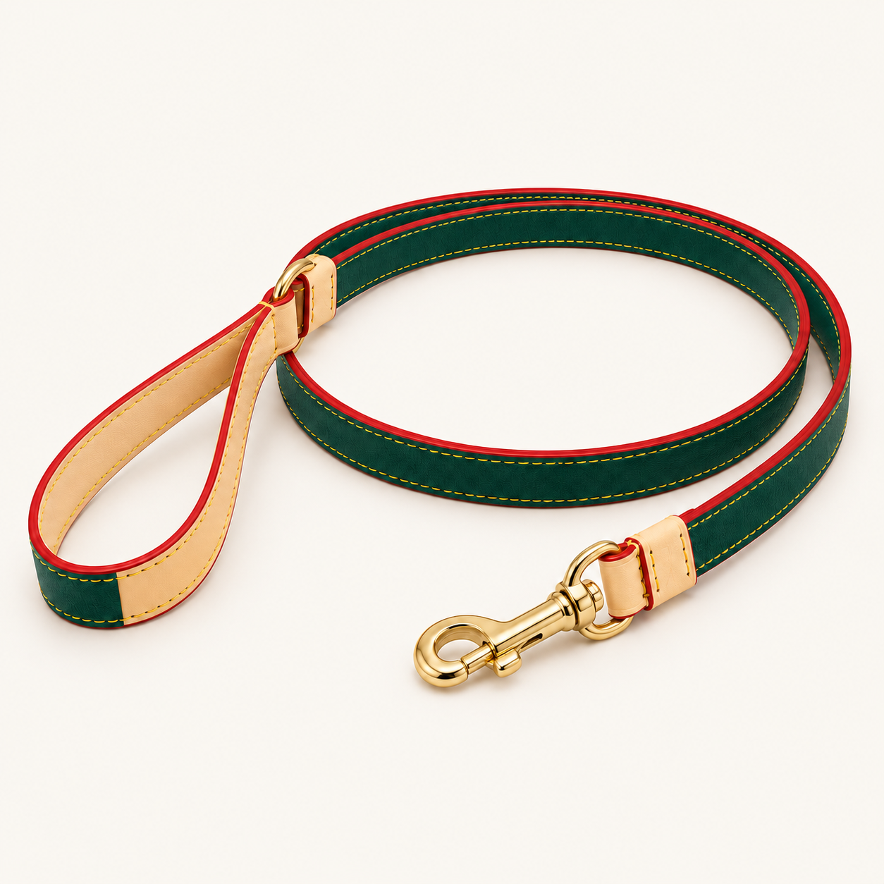 RacingGreen Two-Tone Leather Leash