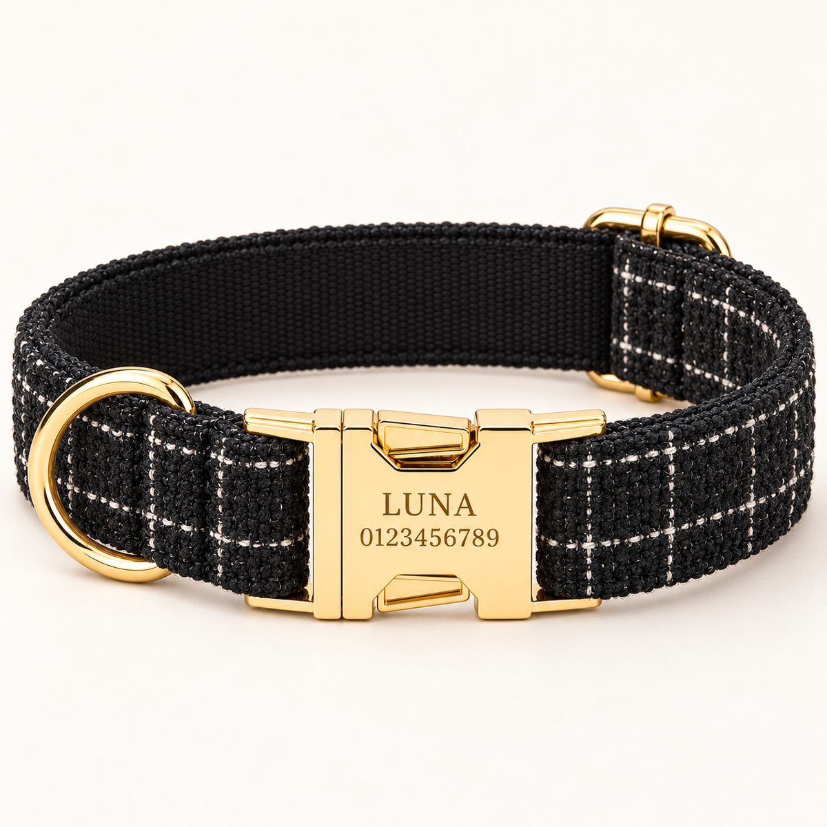 Personalized Maison Tweed Dog Collar