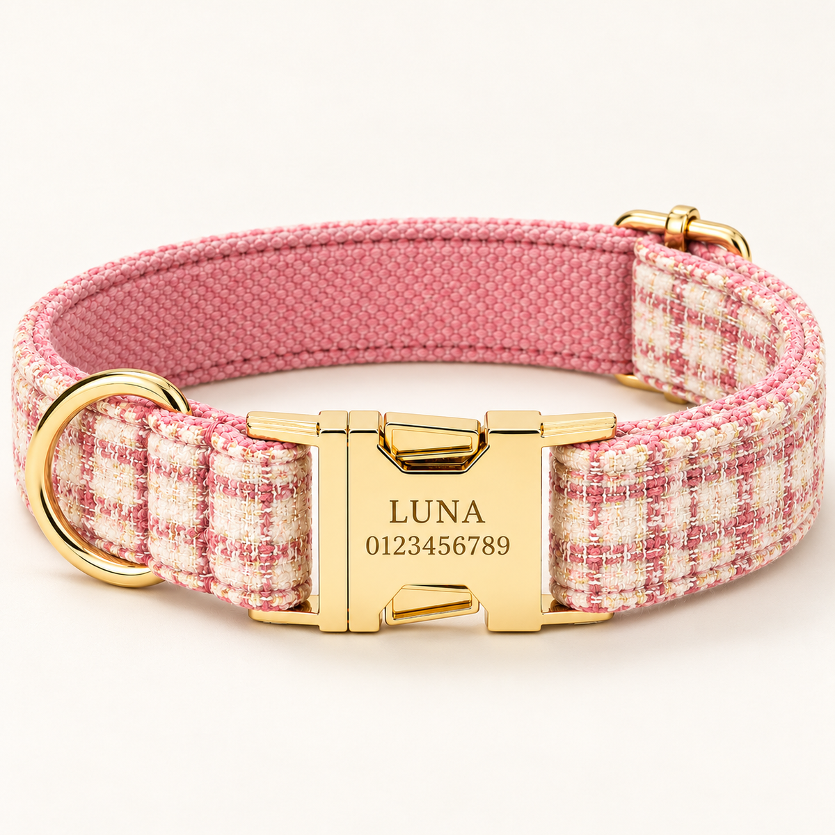 Personalized Maison Tweed Dog Collar