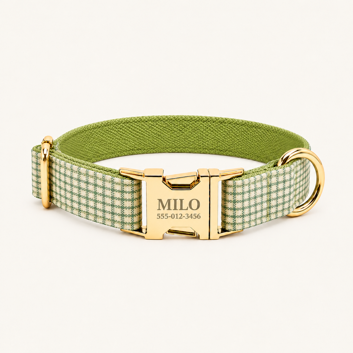 GreenMicro | flat plaid dog collar