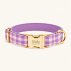 SoftPink | flat plaid dog collar
