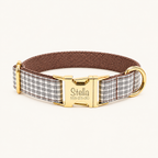 WhiteMicro | flat plaid dog collar