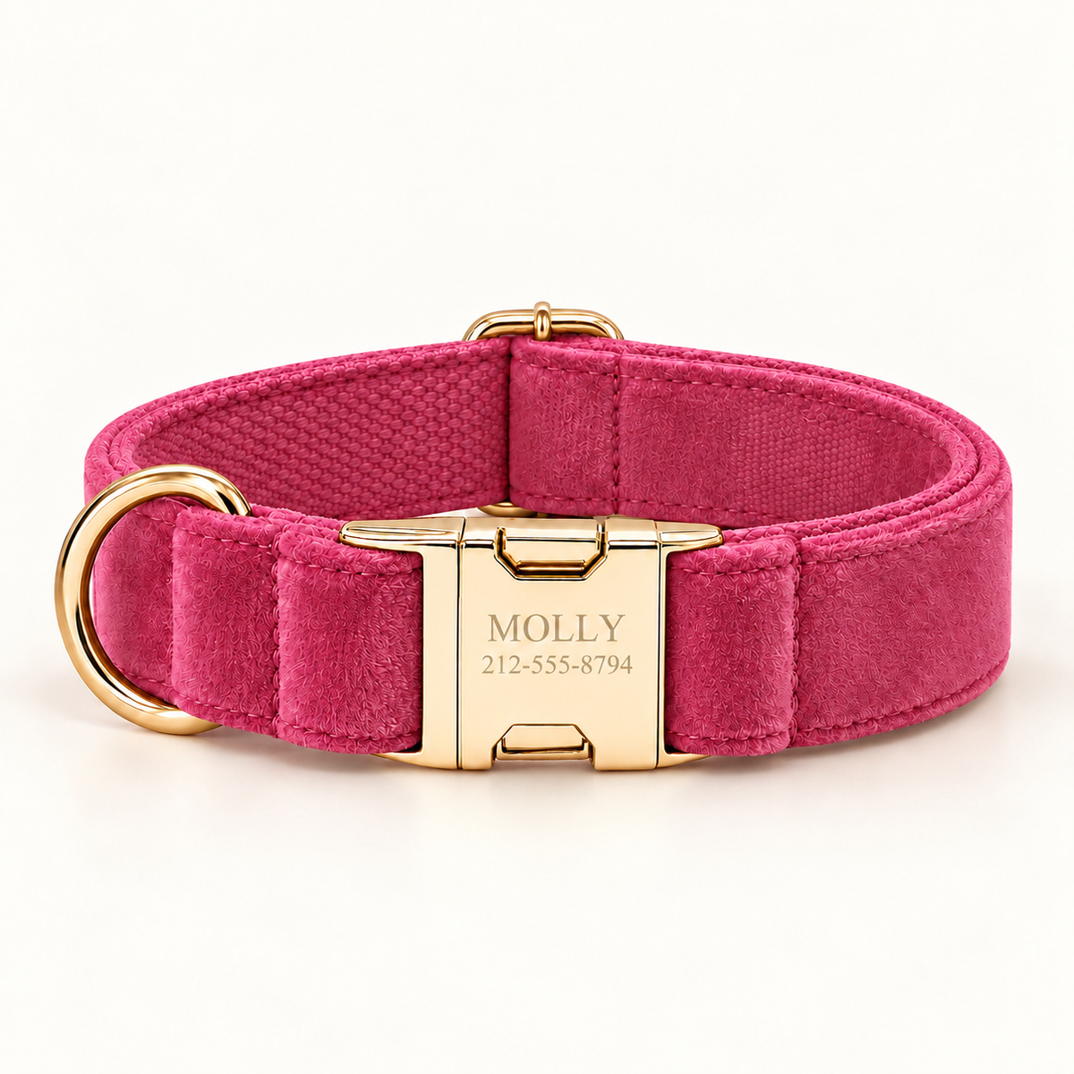 Pawture BerryBloom velvet dog collar - 01-hero