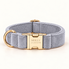 Pawture SilverMist velvet dog collar - 01-hero