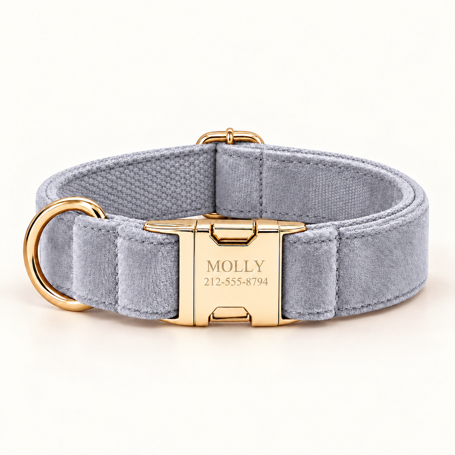 Personalized Velvet Dog Collar