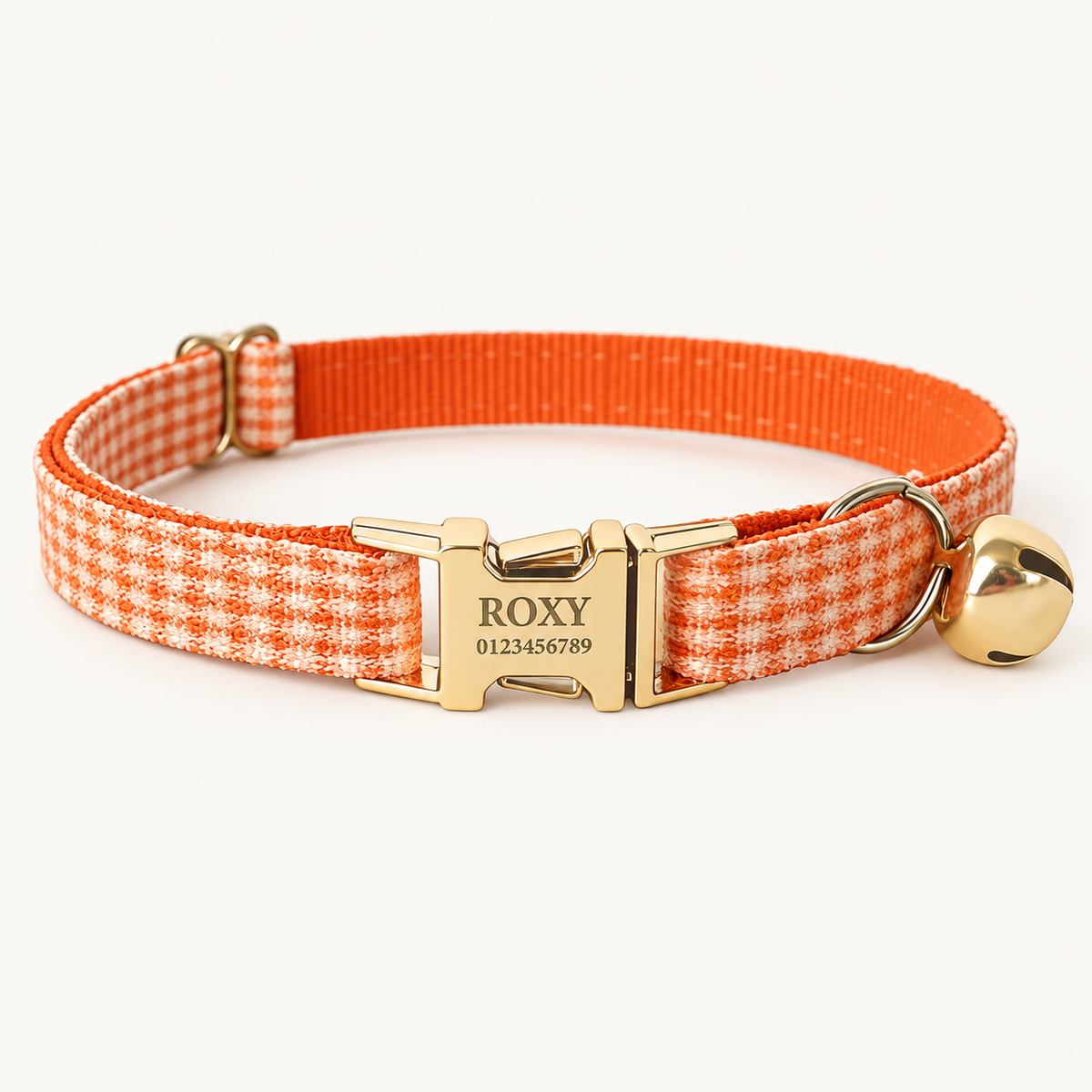 Orange Micro | flat cat collar