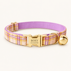 Purple Plaid | flat cat collar