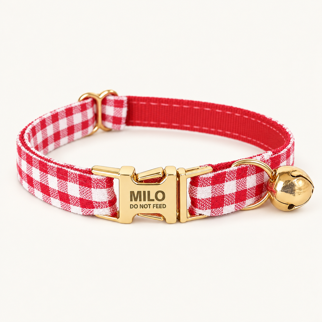 Red Picnic | flat cat collar