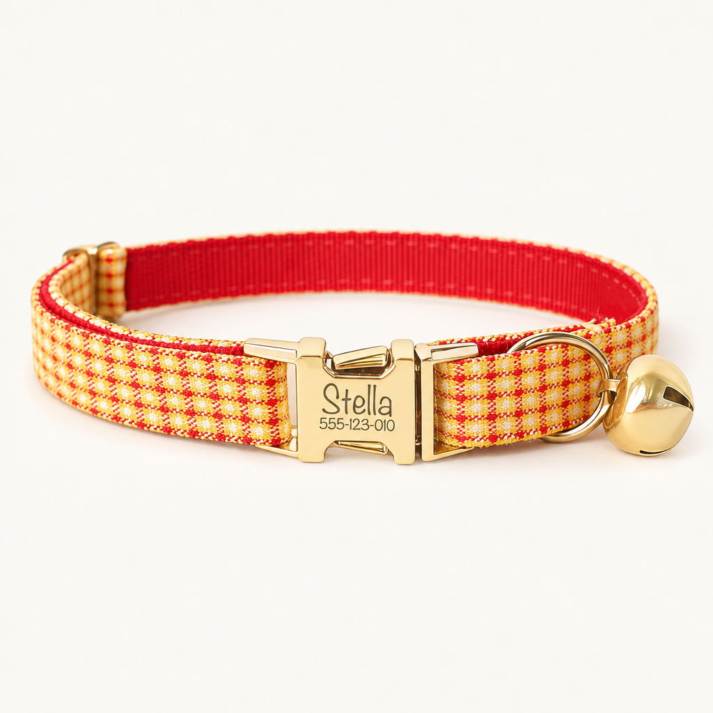 Red Yellow Micro | flat cat collar